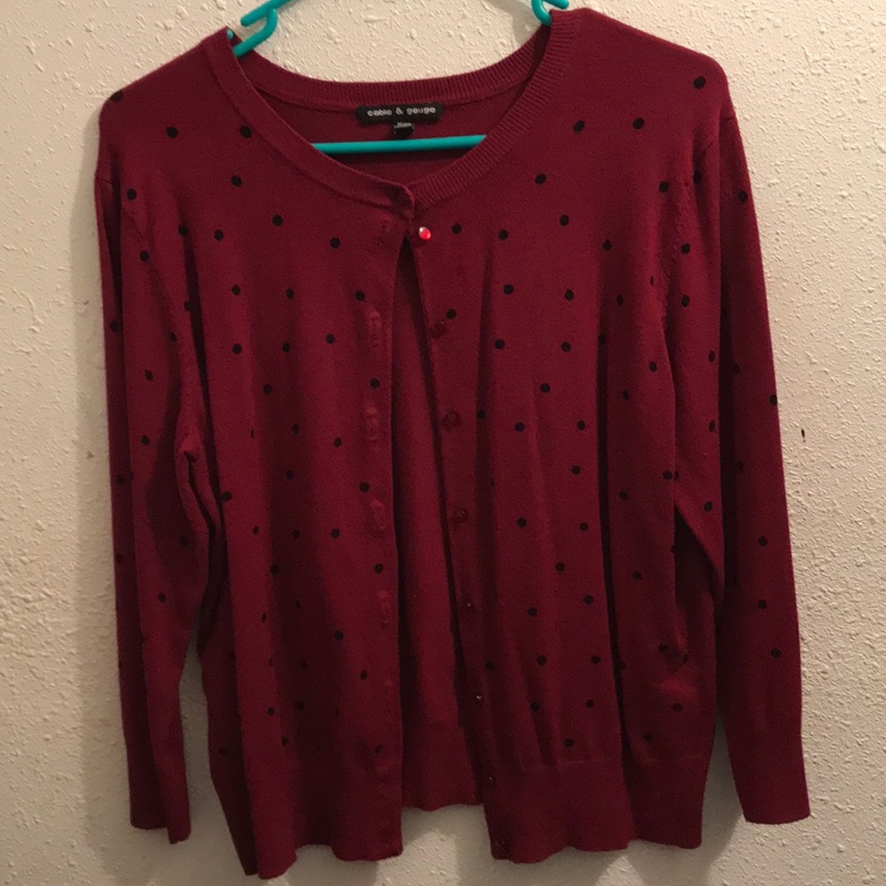 Polka dot cardigan